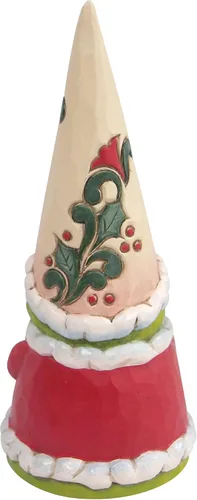 Vista 2 de Enesco Jim Shore Dr. Seuss The Grinch Gnomo sosteniendo un regalo, 5.5 pulgadas, multicolor, verde