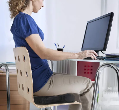 Vista 7 de cojín de asiento ortopédico de coxis de espuma viscoelástica para dolor de espalda, ciática y coxis, reduce el dolor de ciática y coxis, ideal