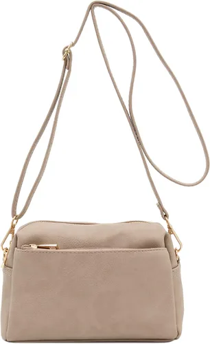 Vista 113 de FashionPuzzle Triple Zip Small Crossbody Bag