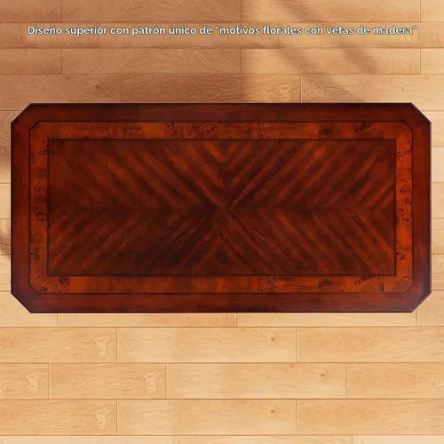 Vista 4 de PADMA HOUSE Mesa de comedor tradicional de madera maciza para 6, 59 pulgadas de largo, mesa rectangular de madera con patas curvas, escritorio