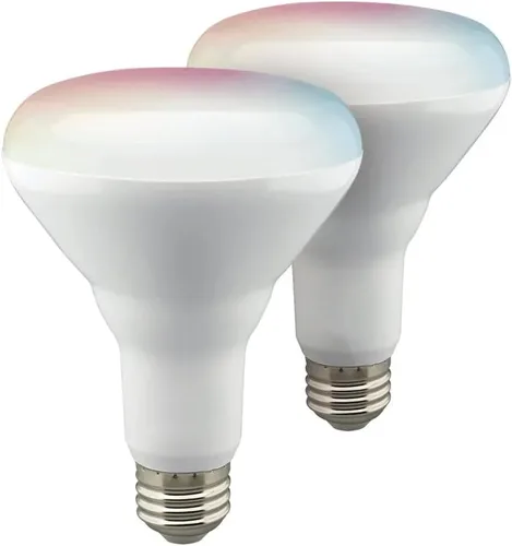 Vista 9 de Satco S11254 Starfish - Bombilla LED inteligente A19 de 10 vatios que cambia de color, funciona con Siri, Alexa, Google Assistant, SmartThings