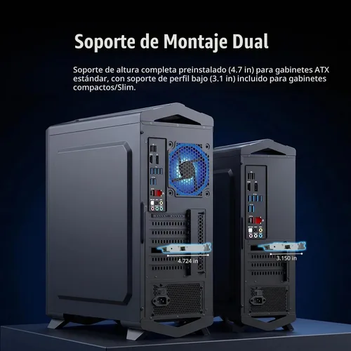 Vista 7 de GLOTRENDS LE8105 Tarjeta de red PCIe de 2.5 Gb, NIC Ethernet RJ45, perfil