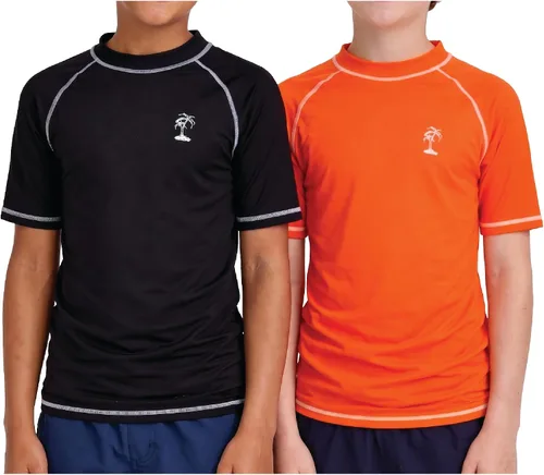 Vista 27 de iXtreme Paquete de 2 protectores de manga larga y corta UPF 50+ para niños Negro/Jasmine verde