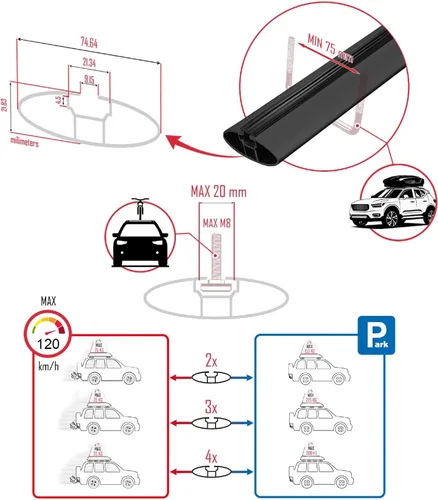 Vista 6 de Compatible con Nissan NP300 (D23) 2015-2021 ACE-1 Barra transversal de aluminio negro 2 barras
