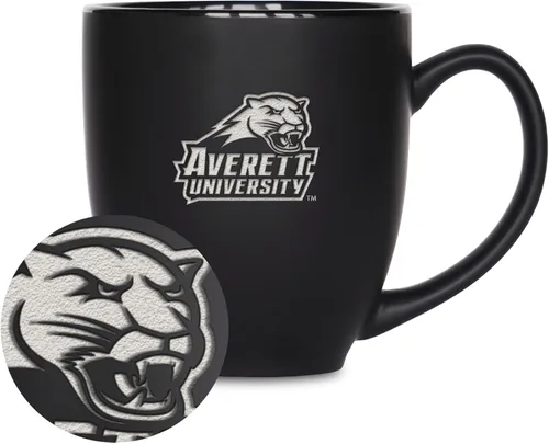 Vista 435 de Rico Industries - Taza de cerámica mate negra con grabado láser estándar de 15oz para NCAA (escuelas T & U) - Para bebidas calientes o frías