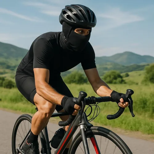 Vista 2 de Pasamontañas con capucha militar, unisex, táctica, entrenamiento, ciclismo, esquí, caza Gris