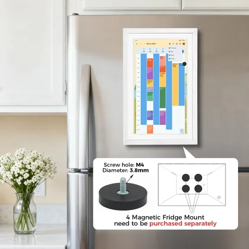 Vista 4 de Pantalla inteligente de 15.6" con Google Calendar, Google Play, sin suscripción, color blanco Anti-glare FHD touchscreen,Photo Frame,Android
