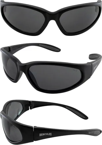 Vista 7 de Global Vision Hercules - Gafas de sol de seguridad, montura negra, lentes ahumadas