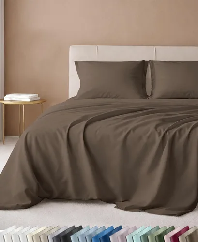 Vista 16 de California Design Den Juego de sábanas de lujo tamaño Queen, 100% algodón, sábanas de 600 hilos con bolsillo profundo, ropa de cama de calidad de 13