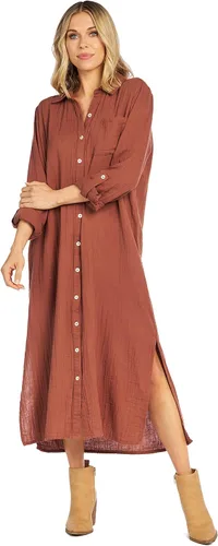Vista 5 de Mud Pie Clemmy - Vestido largo para mujer, color óxido, talla M, Herrumbre