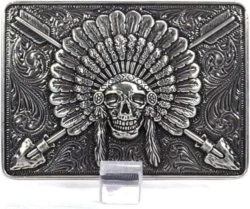 Vista 8 de Ariat Hebilla de calavera rectangular para hombre
