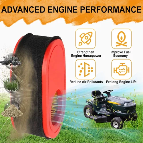 Vista 2 de Chikia Paquete de 2 filtros de aire de repuesto 951-12260 para MTD Craftsman 937-05065 Huskee LT3800 LT4200 LT1500 R1000 RER1000 T1000 T1200