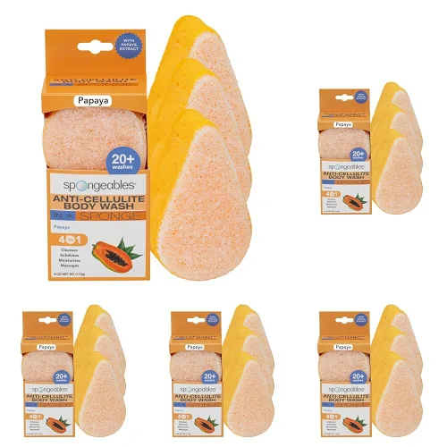 Vista 8 de Spongeables Anti-Cellulite Body Wash in a Sponge, Moisturizer and Exfoliator, 20+ Washes