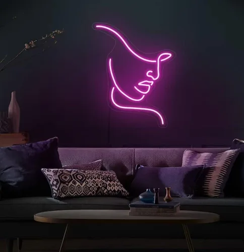 Vista 9 de Letrero de neón estético de neón de 19 pulgadas, decoración de pared con luz LED para el hogar, dormitorio, sala de estar, tienda, regalos