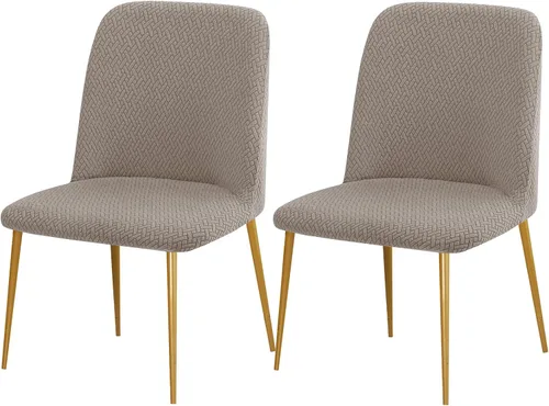 Vista 10 de Gollense Fundas de silla con respaldo curvado para comedor, fundas modernas de mediados de siglo, protector de asiento de silla semicírculo