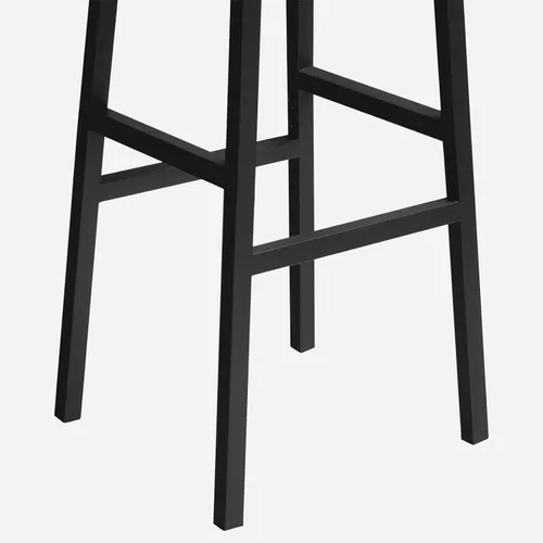 Vista 9 de MAHANCRIS Taburetes de bar, juego de 2 sillas de bar redondas con reposapiés, taburetes de bar de desayuno de cocina de 24.4 pulgadas, taburetes