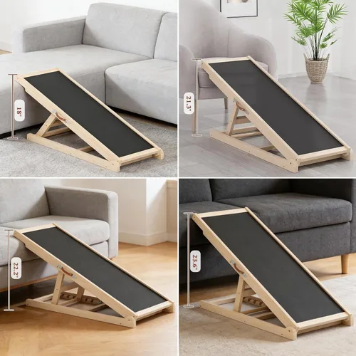 Vista 7 de Rampa para perros para cama, sofá, automóvil, 39.4 pulgadas