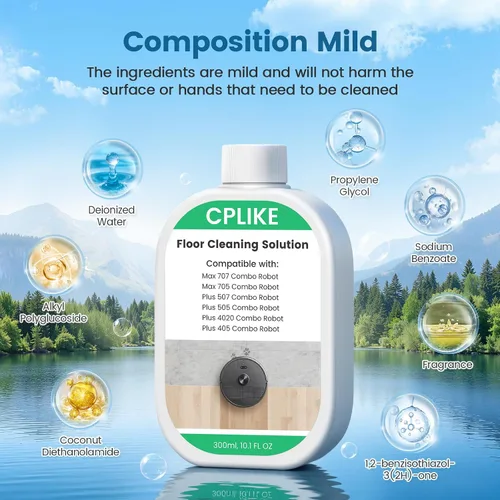 Vista 2 de CPLIKE Paquete de 4 soluciones de limpieza de suelos compatibles con robots combinados Roomba Plus 405/4020 / 505/507 Max 705/707, concentrado