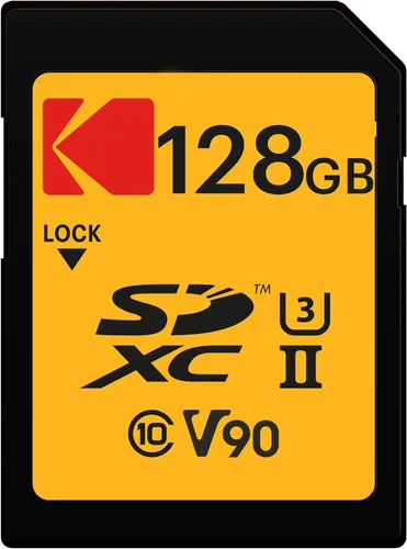 Vista 7 de Kodak Tarjeta de memoria SDXC UHS-II U3 V90 Ultra Pro de 64 GB, velocidad de lectura de hasta 300 MB/s y velocidad de escritura de 270 MB/s