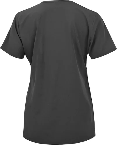Vista 4 de Camiseta médica de enfermería médica con cuello en V de 4 bolsillos para mujer GT Performance