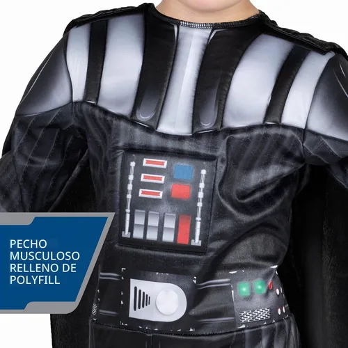 Vista 4 de STAR WARS Toddler Darth Vader Costume, Boys Halloween Costume, 3T-4T - Officially Licensed