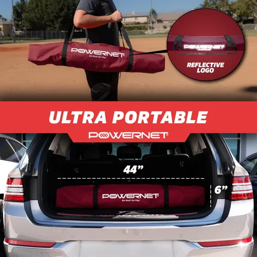 Vista 5 de PowerNet Baseball Training Equipment Baseball Net, Portable Softball Batting Practice Pitching Screen, 7-FT I-Screen or A-Frame Pitching Net