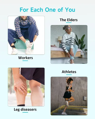 Vista 6 de ALLJOY Regalos para hombres y mujeres, masajeador de piernas para circulación y alivio del dolor FSA, masajeador de piernas con calor y compresión