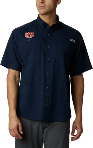 Vista 13 de Columbia NCAA Camisa Tamiami de Manga Corta para Hombre Universitaria Tallas Grandes y Altas Fla - Azul