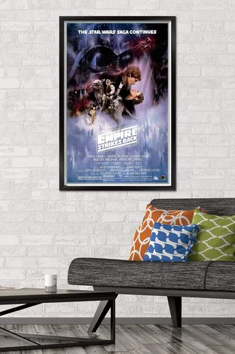 Vista 2 de Trends International Star Wars: The Empire Strikes Back - Póster de pared de una hoja de 2, 24 x 36 pulgadas, versión enmarcada en negro