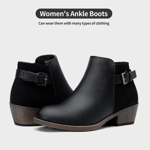 Vista 6 de Jeossy Women's 9617 Fashion Boots Chunky Low Heel Western Boots Ankle Booties