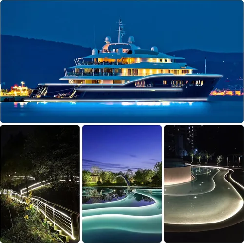 Vista 7 de Tira de luces LED marinas, 12 V, 6.56 pies, IP68 impermeable, luces LED subacuáticas, luz interior de barco, luces de cubierta de barco, luces