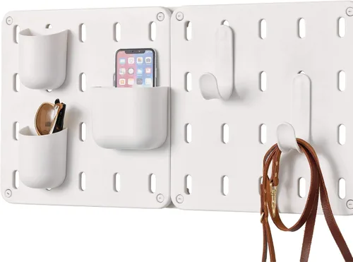 Vista 4 de iDesign Cade - Organizador modular de plástico sin BPA para colgar, ganchos de almacenamiento individuales, 4.88 x 2.67 x 1.25 pulgadas, blanco mate