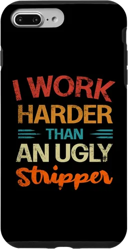 Vista 10 de Funda vintage divertida para iPhone 12 mini I Work Harder than an Ugly Stripper Sarcastic