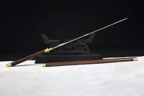 Vista 9 de Katana corta hecha a mano japonés wakizashi samurai espada doblada hoja de acero