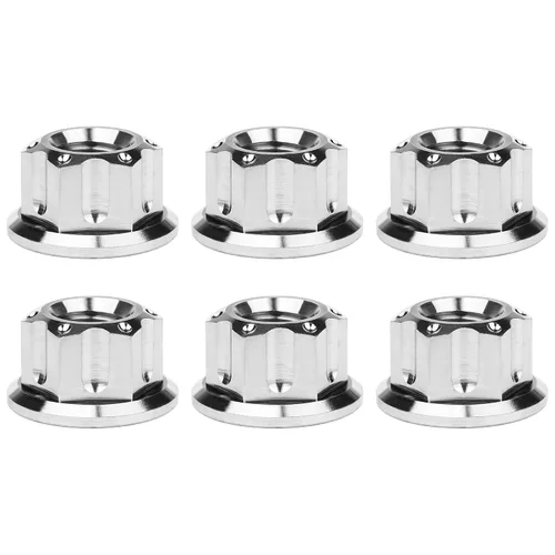 Vista 33 de Tuerca de perno de brida de titanio M6 M8 M10 M12 M14 M16 para bicicleta, motocicleta, eje trasero de automóvil, accesorios de modificación