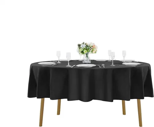 Vista 64 de Mantel rectangular de tela de poliéster lavable de 60 x 120 pulgadas, para decoración de bodas, fiestas, comedores, banquetes