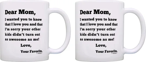 Vista 12 de Dear Dad Sorry Your Other Kids Didn't Turn Out as Awesome as Me Love Your Favorite Divertido regalo del día del padre para papá, taza de café, taza