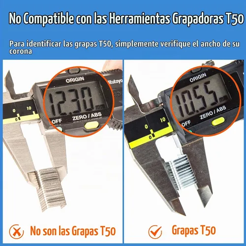 Vista 3 de meite Grapas de calibre 20, corona de 1/2 pulgada