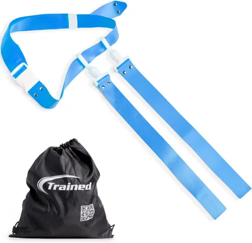 Vista 8 de Trained Cinturones de fútbol con bandera de hombre, juego de fútbol con bandera ajustable para equipos deportivos, entrenamiento y competencia