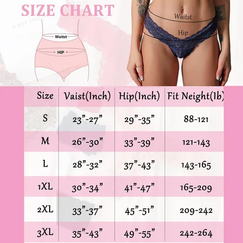 Vista 6 de Cinvik Tangas de encaje para mujer, con espalda en T, sexy, sin costuras, tanga, de talle bajo, en forma de V, calzones de encaje huecos