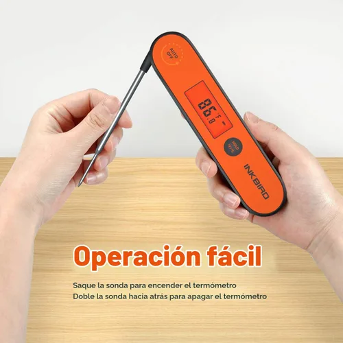 Vista 9 de Inkbird Termómetro de carne de lectura instantánea IHT-1P, termómetro digital impermeable recargable para alimentos con calibración, imán