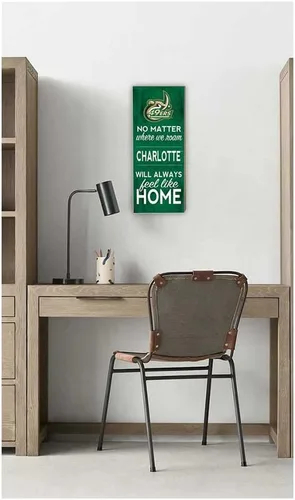 Vista 2 de KH Sports Fan North Carolina (Charlotte) 49ers 7"x18" No Matter Where Sign, One Size, Multi