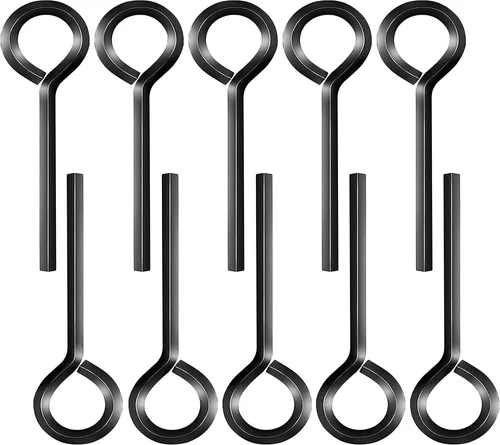 Vista 6 de Llave hexagonal estándar de 1/8 de pulgada con bucle completo de diamante, estilo llavero, juego de llaves Allen de 1/8 para barras de pánico