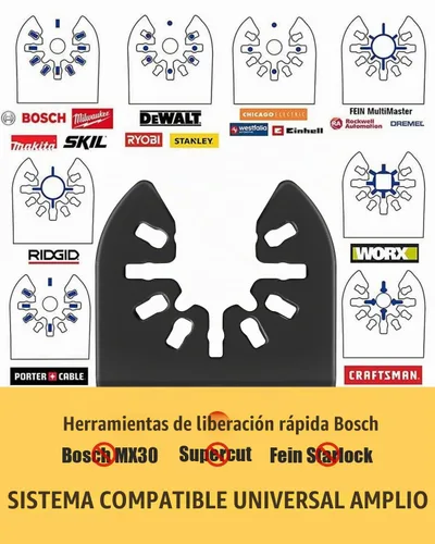 Vista 2 de 50 piezas de hojas de sierra oscilantes, actualización eficiente de 2023 de hojas de herramienta oscilante, larga vida útil, kits de hojas