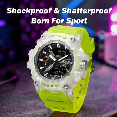 Vista 4 de Relojes militares para hombre, digital, 164.0 ft, resistente al agua, reloj deportivo de cara grande, táctico, luz de fondo, alarma, cronómetro