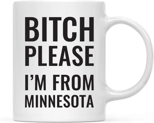 Vista 105 de Andaz Press Taza de café de 11 onzas, regalo de broma, Bitch Please I'm from Alabama, paquete de 1, incluye caja de regalo, divertidas ideas