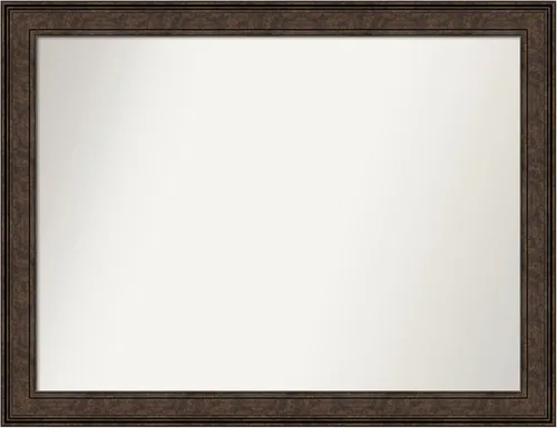 Vista 1023 de Amanti Art Espejo de pared personalizado no biselado (25 x 25 pulgadas), marco de bronce acentuado, varios tamaños personalizados, espejo de baño