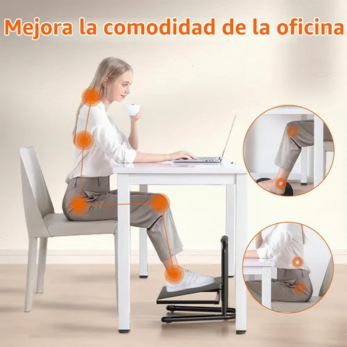 Vista 4 de Reposapiés para debajo del escritorio con mango de agarre suave