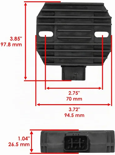 Vista 3 de Caltric Rectificador de estator y regulador con junta compatible con Kawasaki Versys 650 Kle650 2007-2014