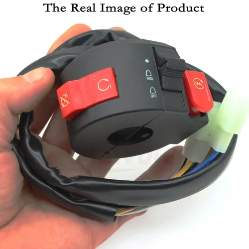 Vista 5 de Conjunto de interruptor de luz de arranque izquierdo, 8 cables, 3 funciones, enchufe macho apto para 50cc 70 cc 90cc 110 cc 125cc 150cc ATV Quad 4